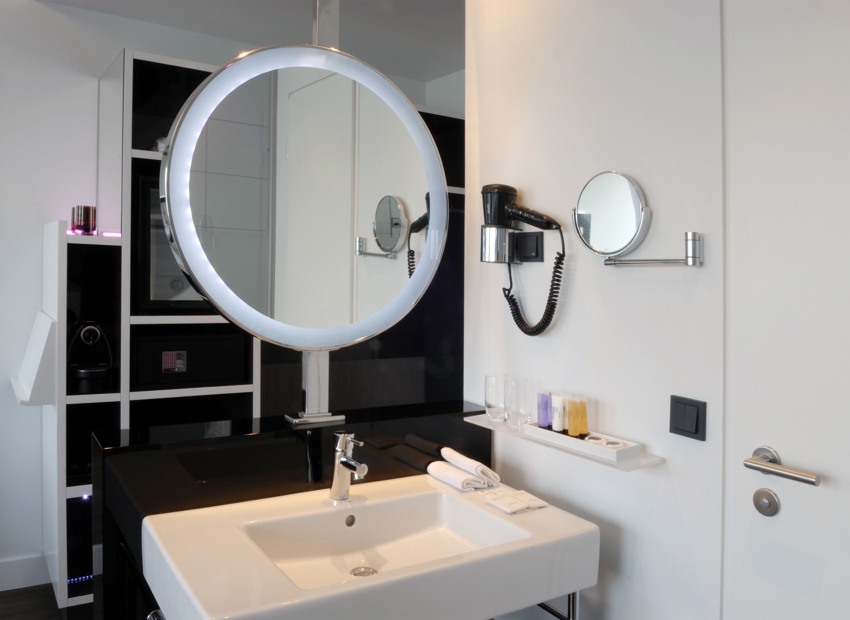 shower, rainfall showerhead, eco-friendly toiletries, hair dryer