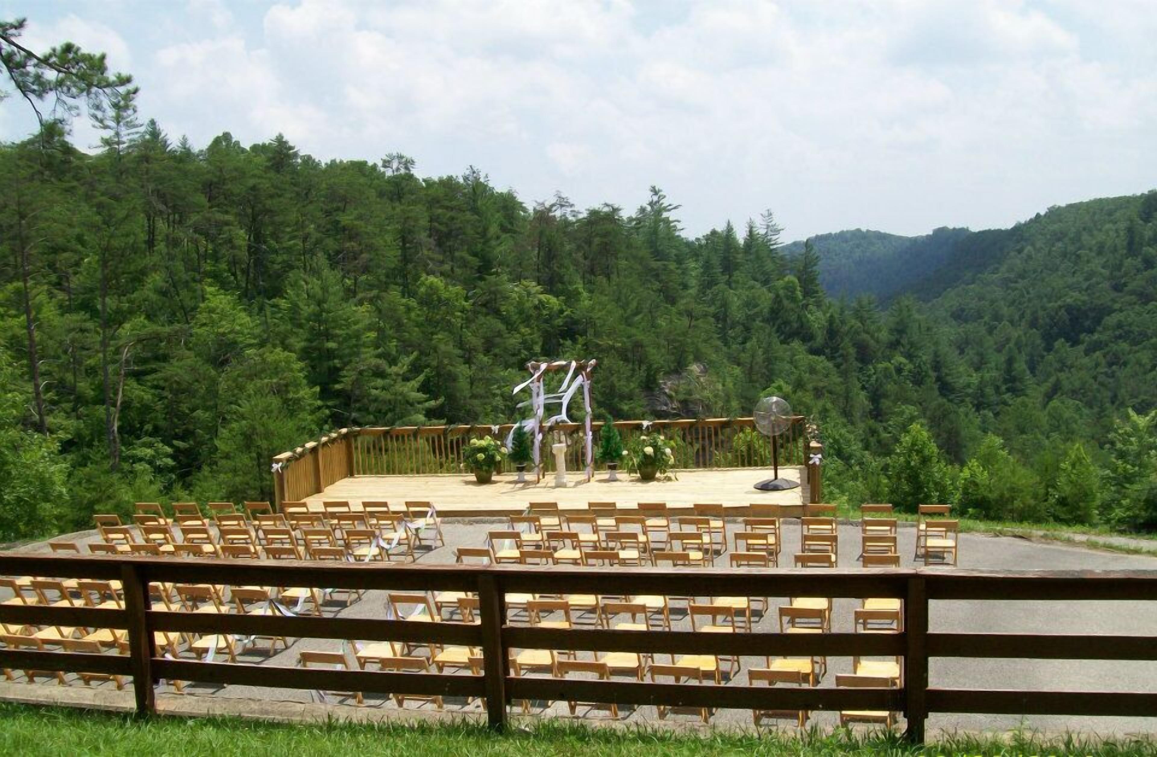 outdoor wedding area