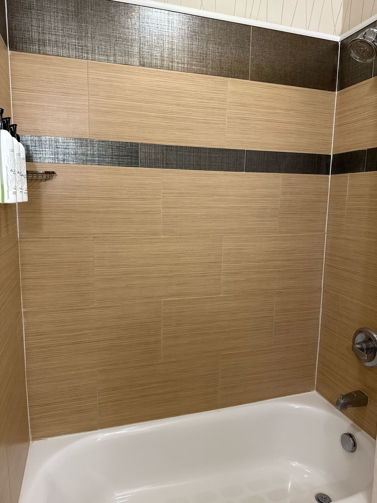 combined shower/bathtub, hair dryer, towels
