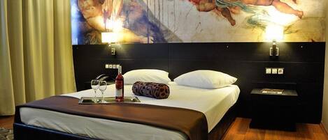 Draps italiens Frette, literie de qualité supérieure, minibar