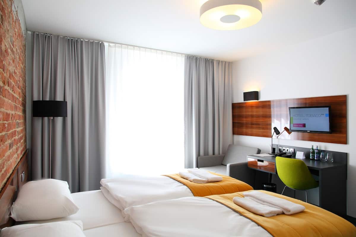 1 bedroom, premium bedding, individually decorated, desk