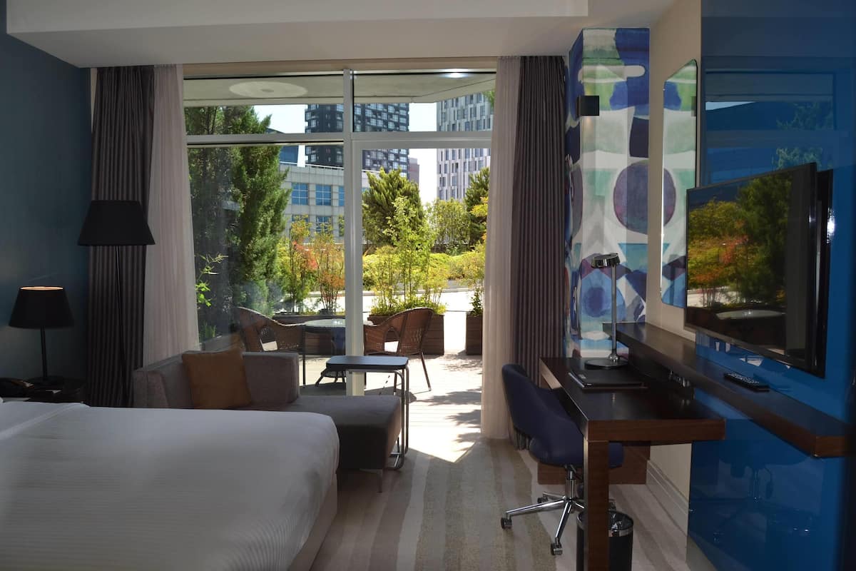 Room, 1 King Bed, Smoking, Terrace | Premium bedding, pillowtop beds, in-room safe, desk