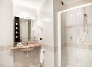 Free toiletries, hair dryer, bidet, towels