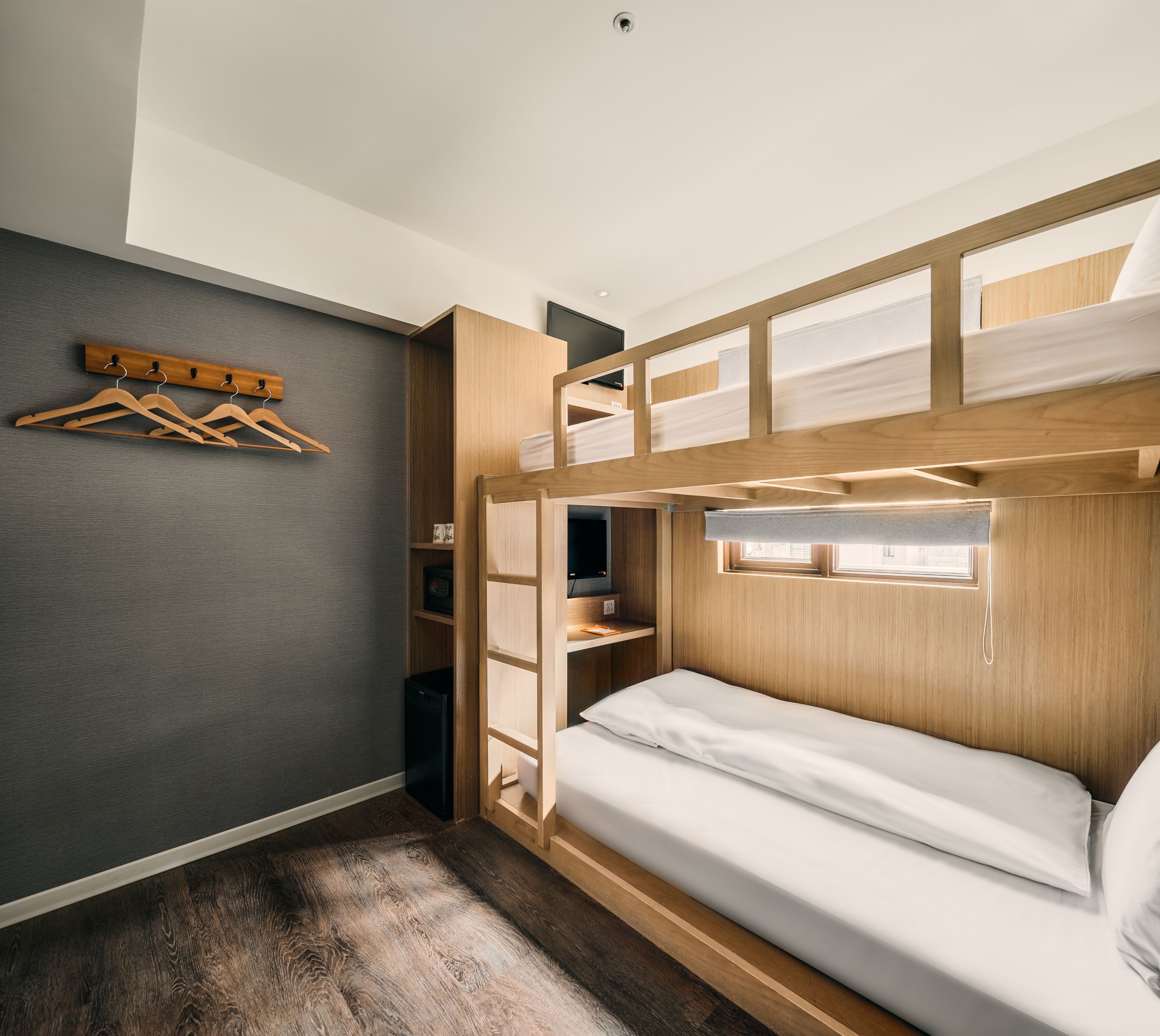 bunk bed room  | in-room safe, soundproofing, free wifi, bed sheets