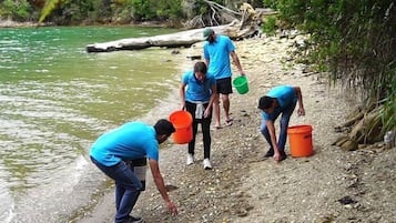 Private beach, snorkeling, kayaking, rowing