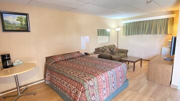 Pillow-top beds, desk, laptop workspace, free WiFi