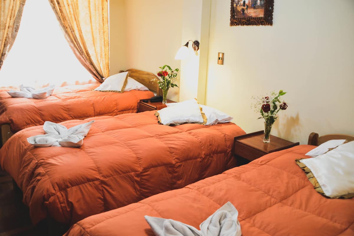 Kamar Triple | Seprai premium, selimut bulu angsa, brankas, dan meja kerja