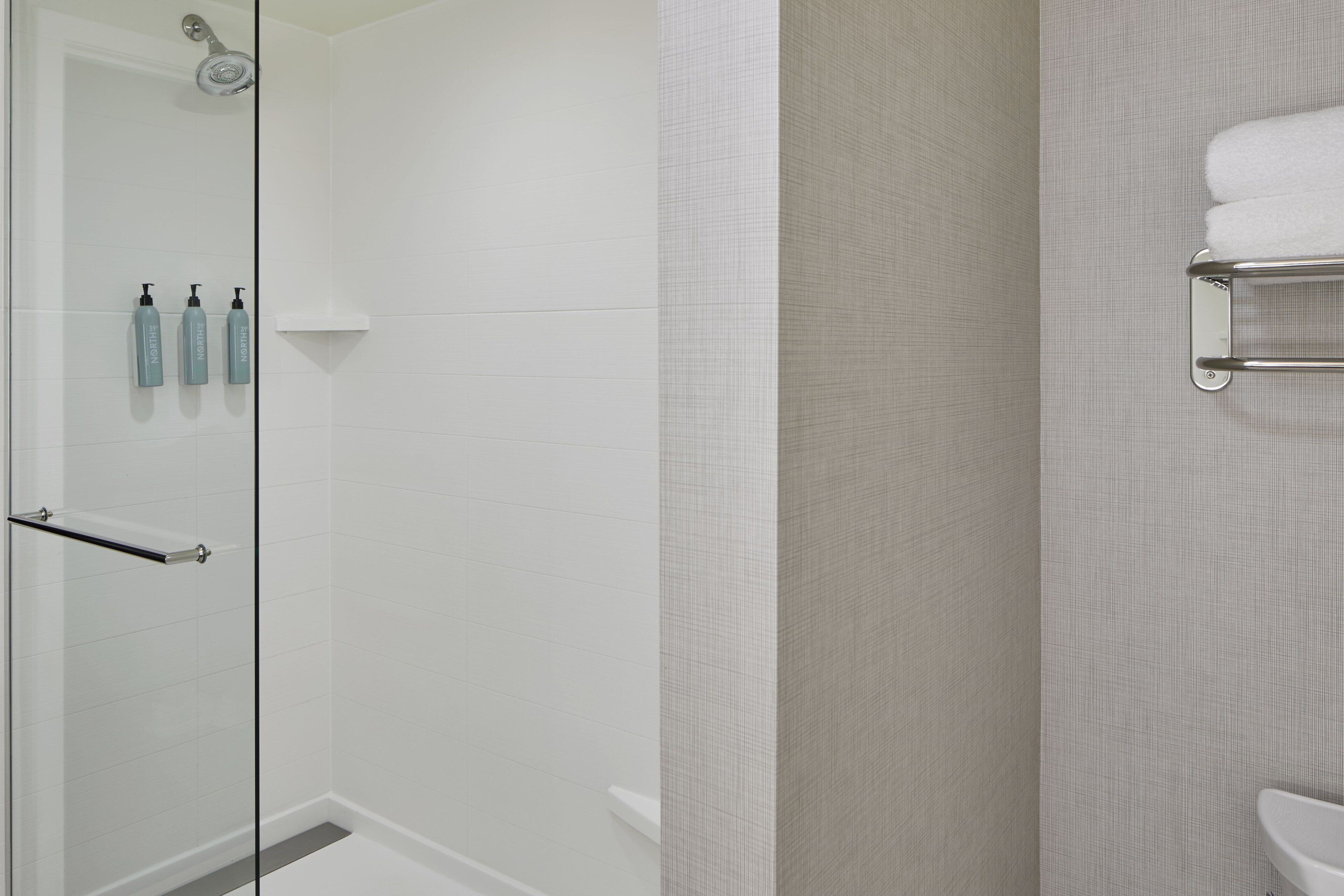 studio, 1 king bed with sofa bed, non smoking | bathroom | rainfall showerhead, free toiletries, hair dryer, towels