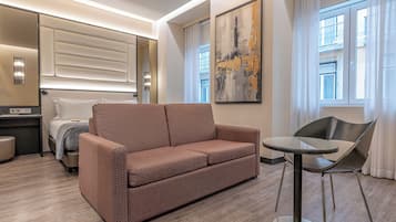 Premium bedding, down duvets, minibar, in-room safe