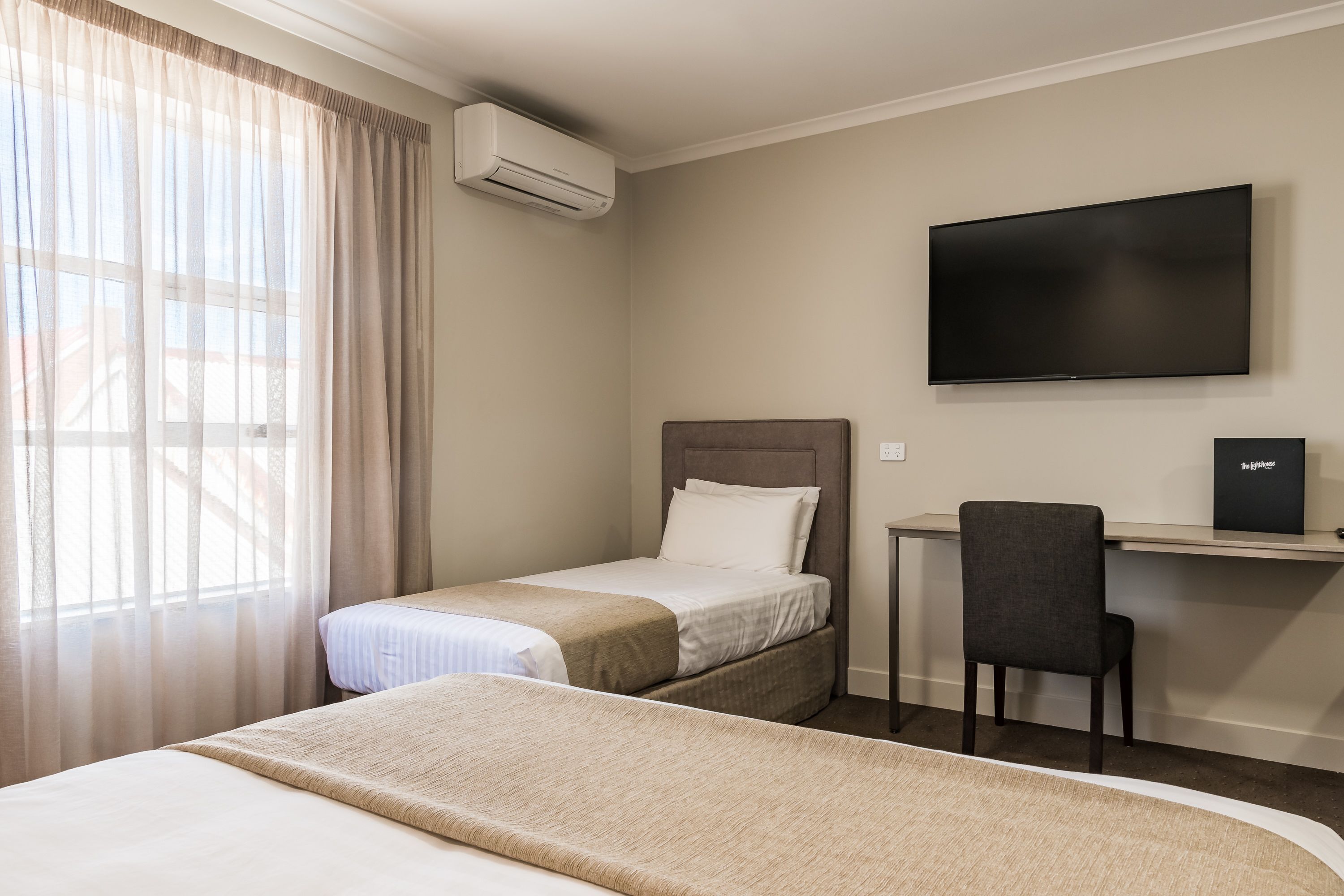 desk, laptop workspace, iron/ironing board, free wifi