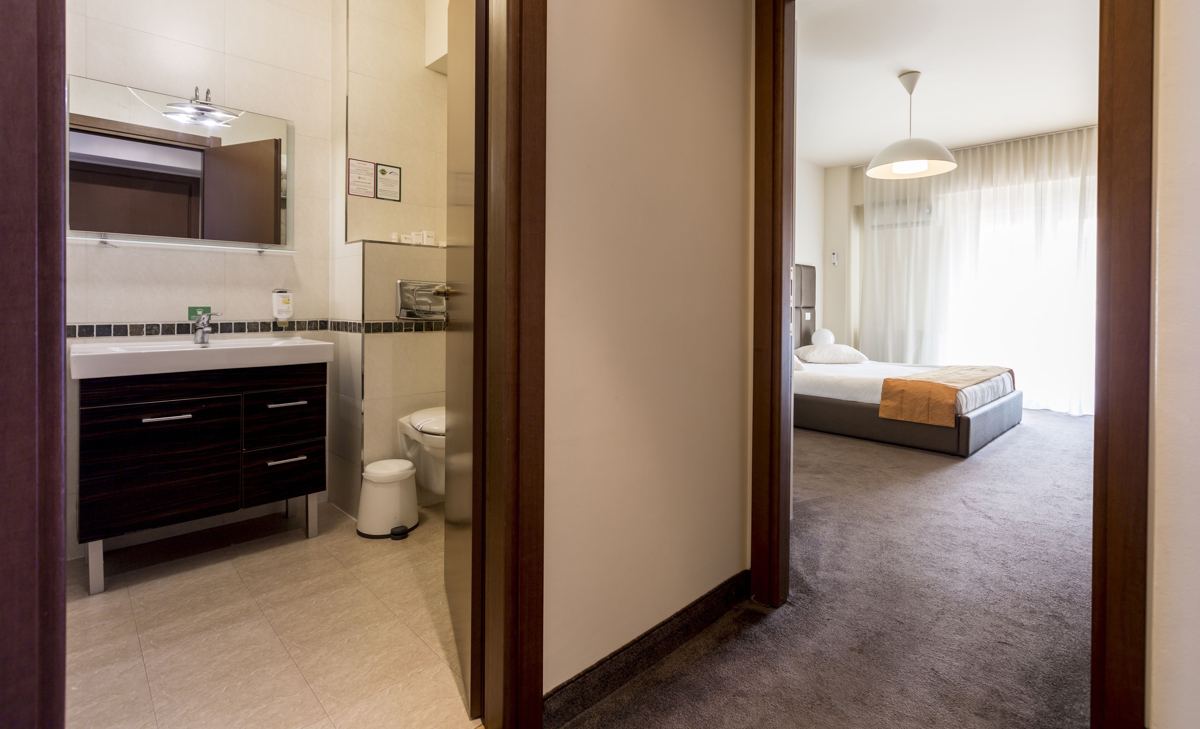 free toiletries, hair dryer, slippers, towels