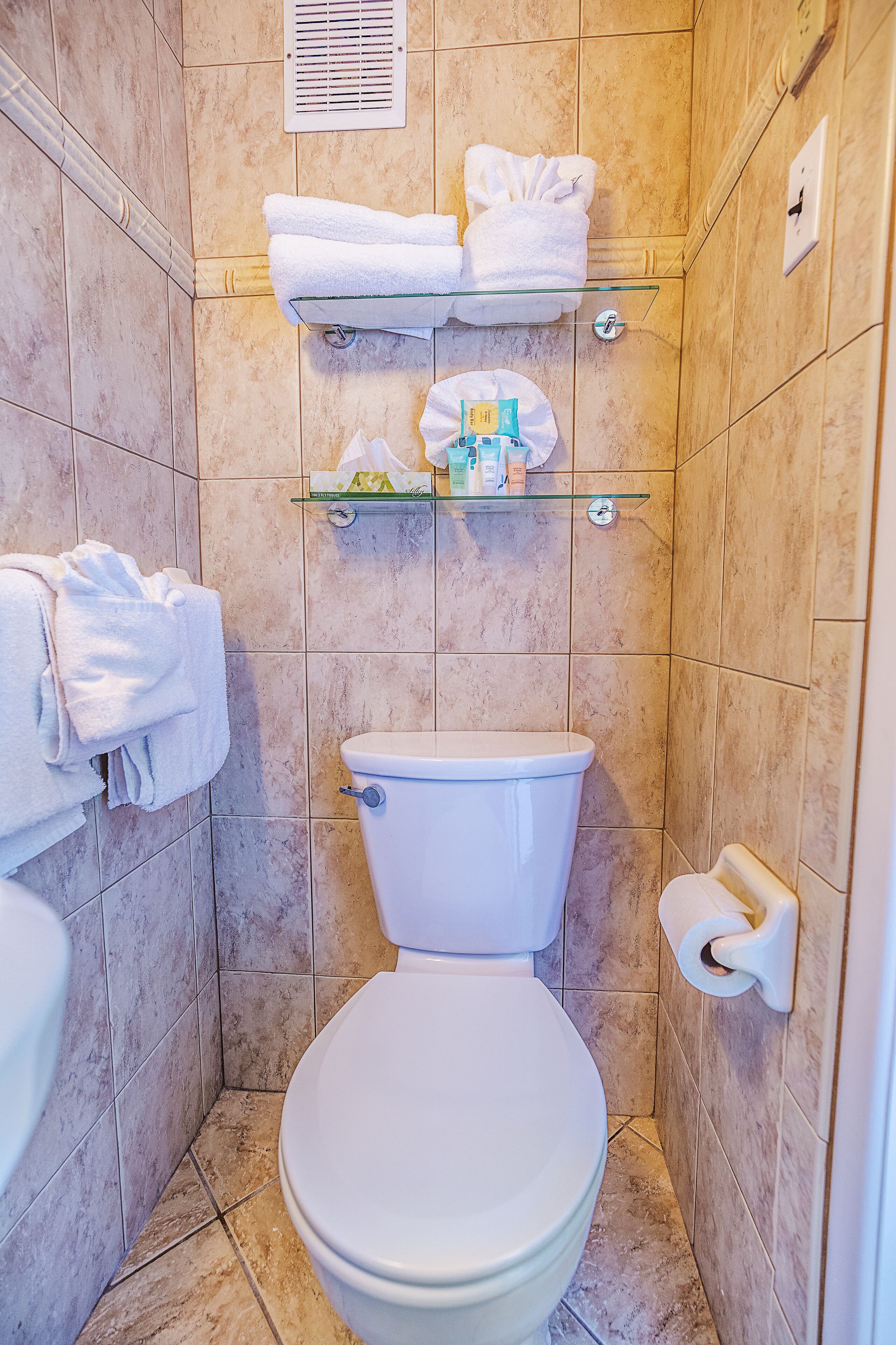 basic studio, 1 king bed with sofa bed, kitchenette | bathroom | towels