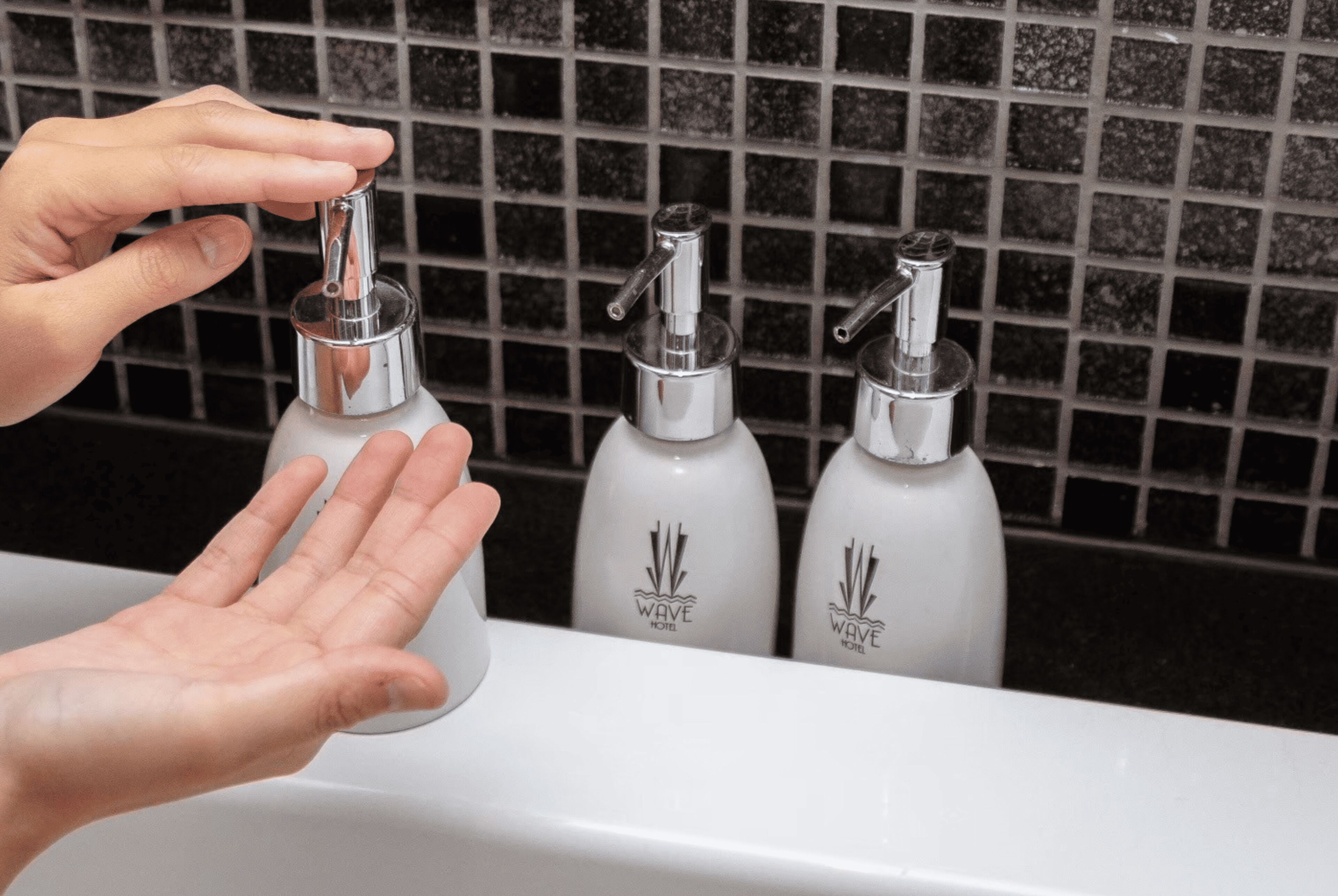 sunset king bed | bathroom amenities | separate bathtub and shower, deep-soaking bathtub, free toiletries