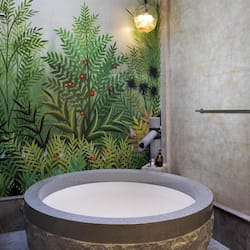 Family Room (Connecting Room) | Bathroom | Separate tub and shower, rainfall showerhead, free toiletries