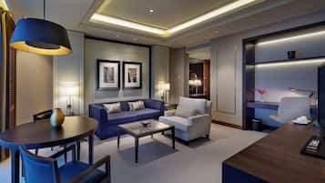 42-inch flat-screen TV with cable channels, TV, MP3 dock