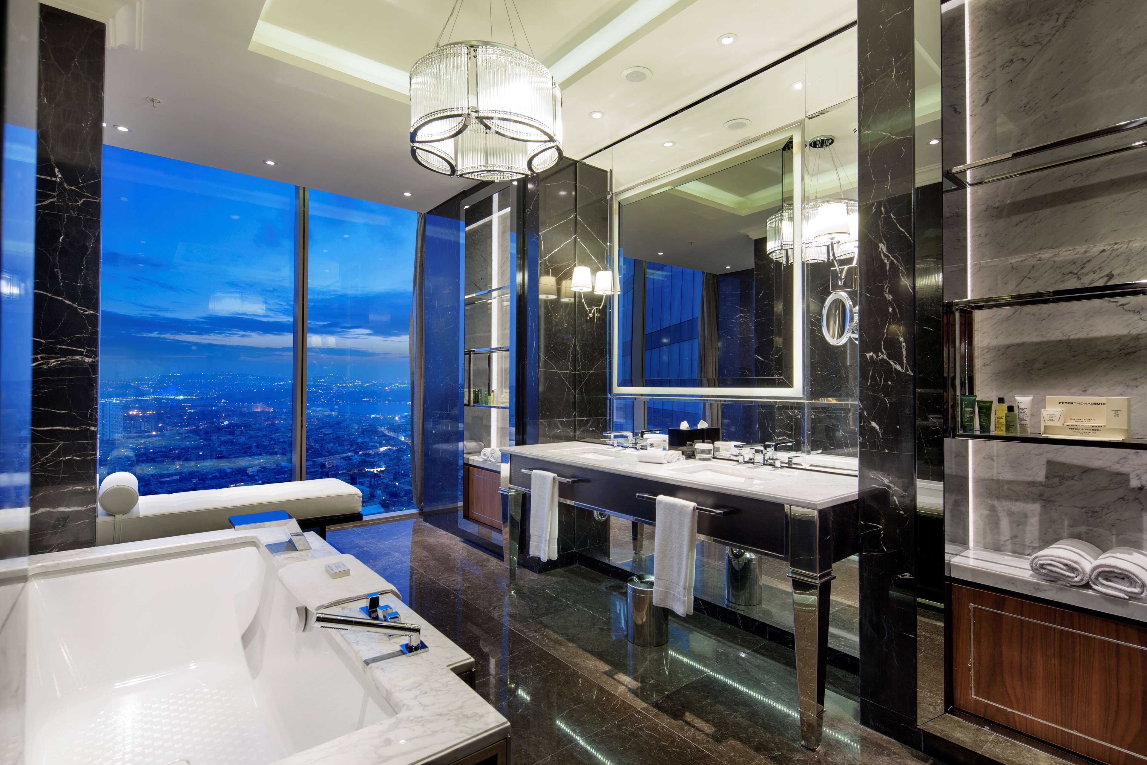 presidential suite | bathroom | separate bathtub and shower, rainfall showerhead