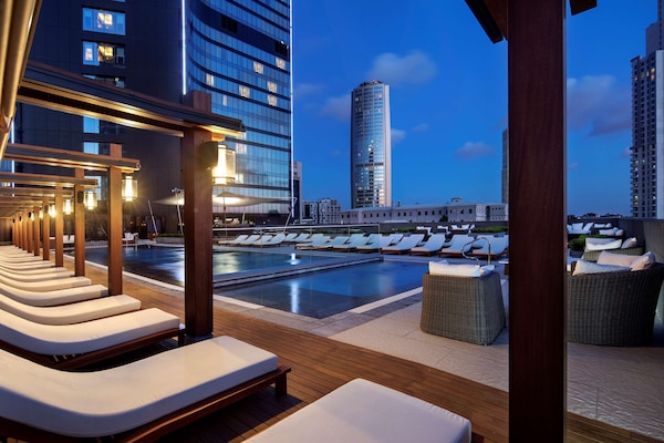 Indoor pool, seasonal outdoor pool, pool cabanas (surcharge)