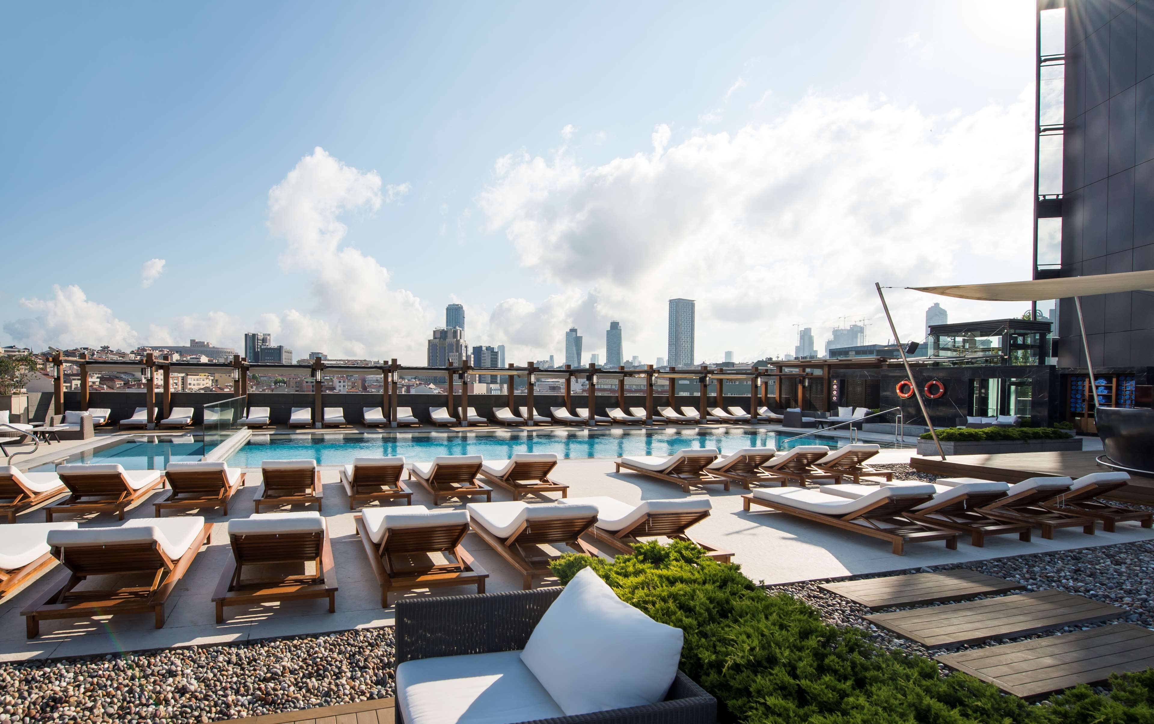 Indoor pool, seasonal outdoor pool, pool cabanas (surcharge)