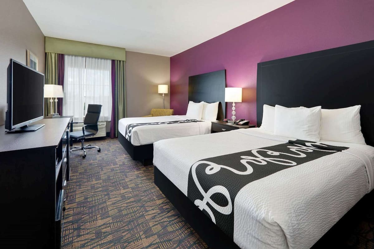 Premium bedding, desk, blackout curtains, iron/ironing board