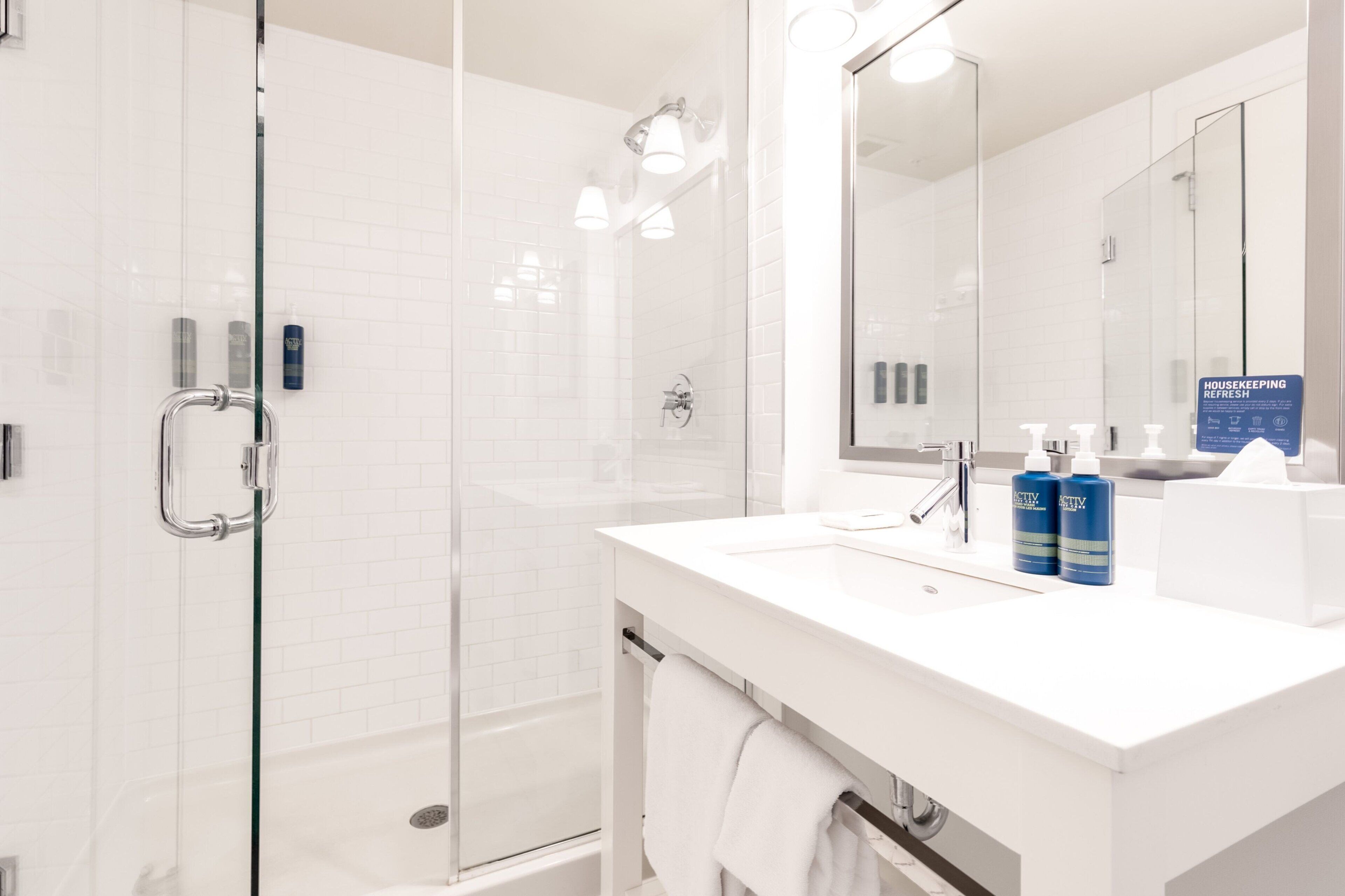 traditional room, 1 king bed, non smoking | bathroom | hair dryer, towels