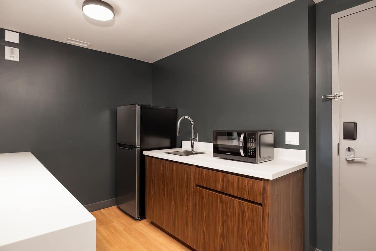 premium suite, 1 king bed with sofa bed | in-room safe, desk, laptop workspace, blackout curtains