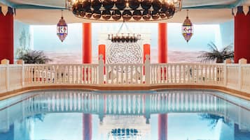 Indoor pool, pool loungers