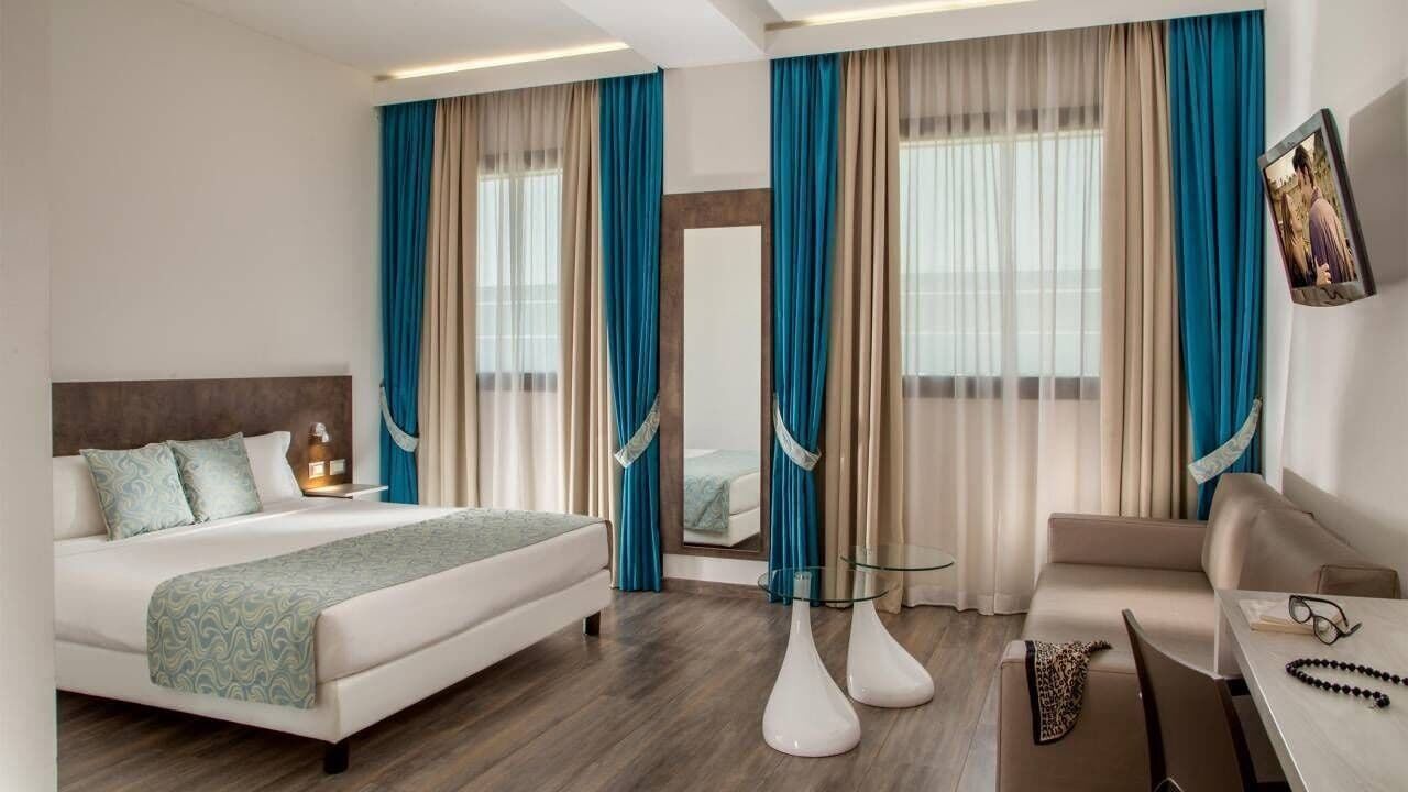 Down duvets, minibar, in-room safe, desk