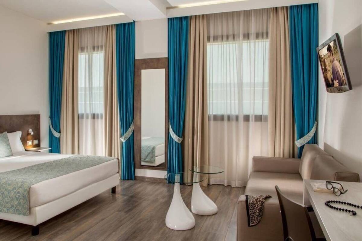 Down duvets, minibar, in-room safe, desk