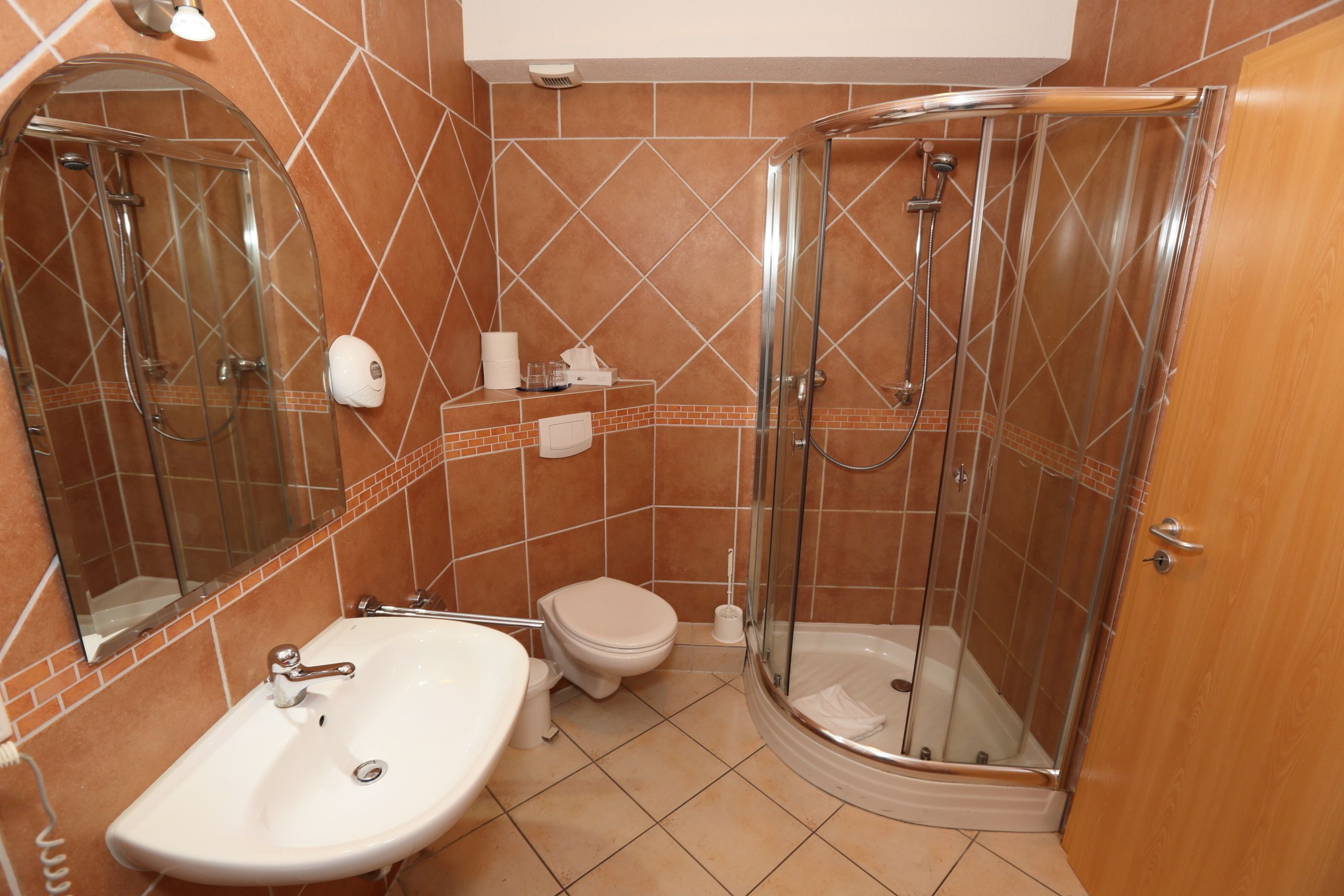double room | bathroom | hair dryer, towels