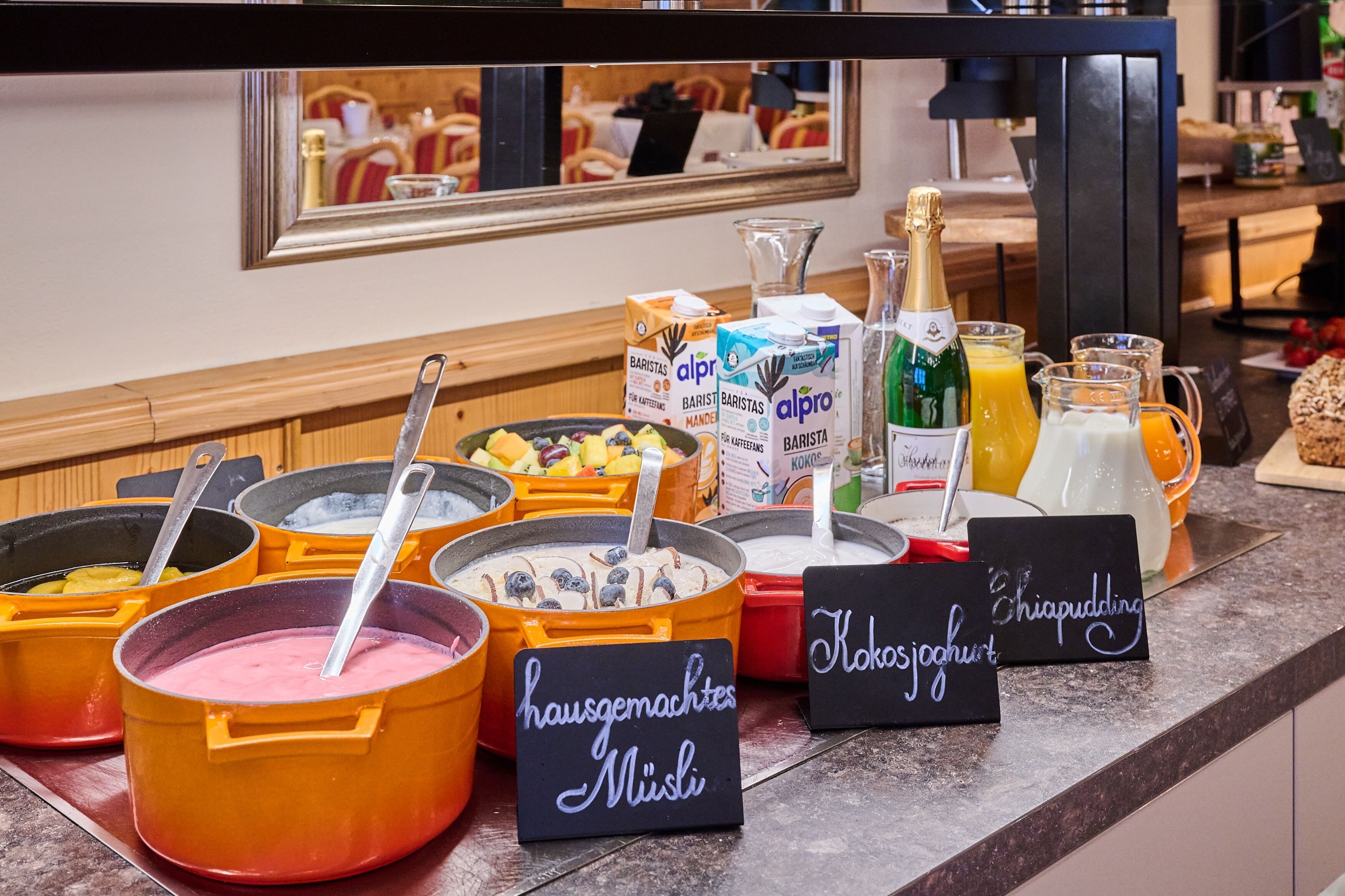 daily buffet breakfast (eur 5 per person)