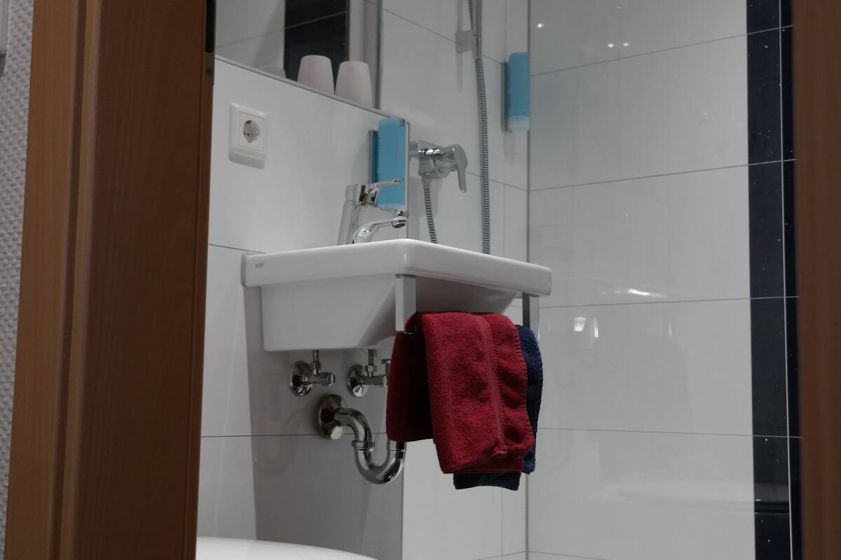 business double room, 1 king bed, non smoking | bathroom | shower, free toiletries, towels