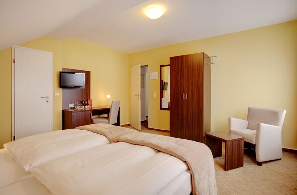Desk, blackout curtains, iron/ironing board, free WiFi