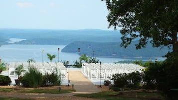 Outdoor wedding area