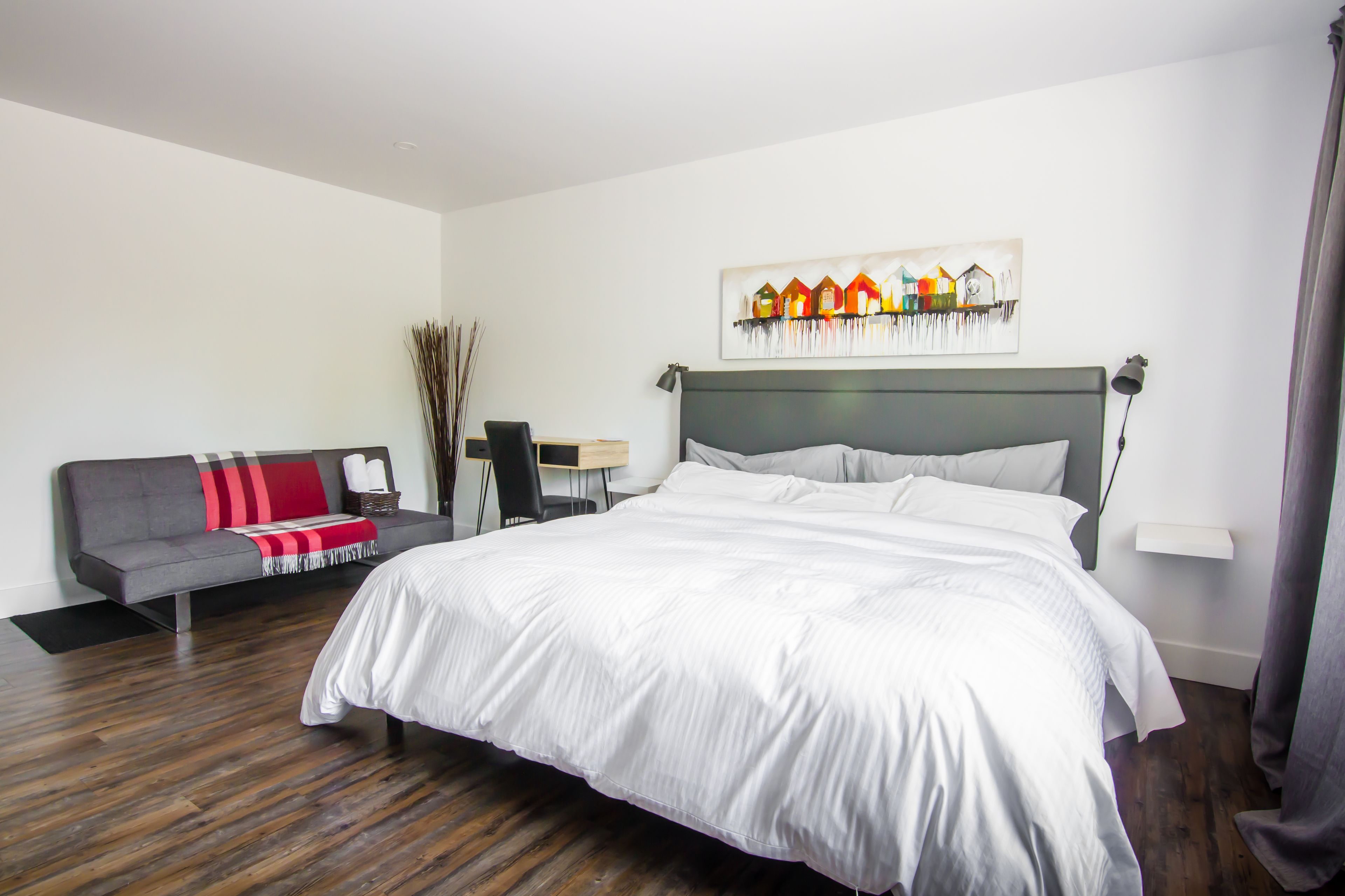 classic suite, 1 king bed with sofa bed | living area | lcd tv