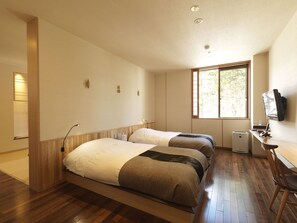 Habitación (Japanese & Western Style ) | Ropa de cama de alta calidad y caja de seguridad en la habitación 