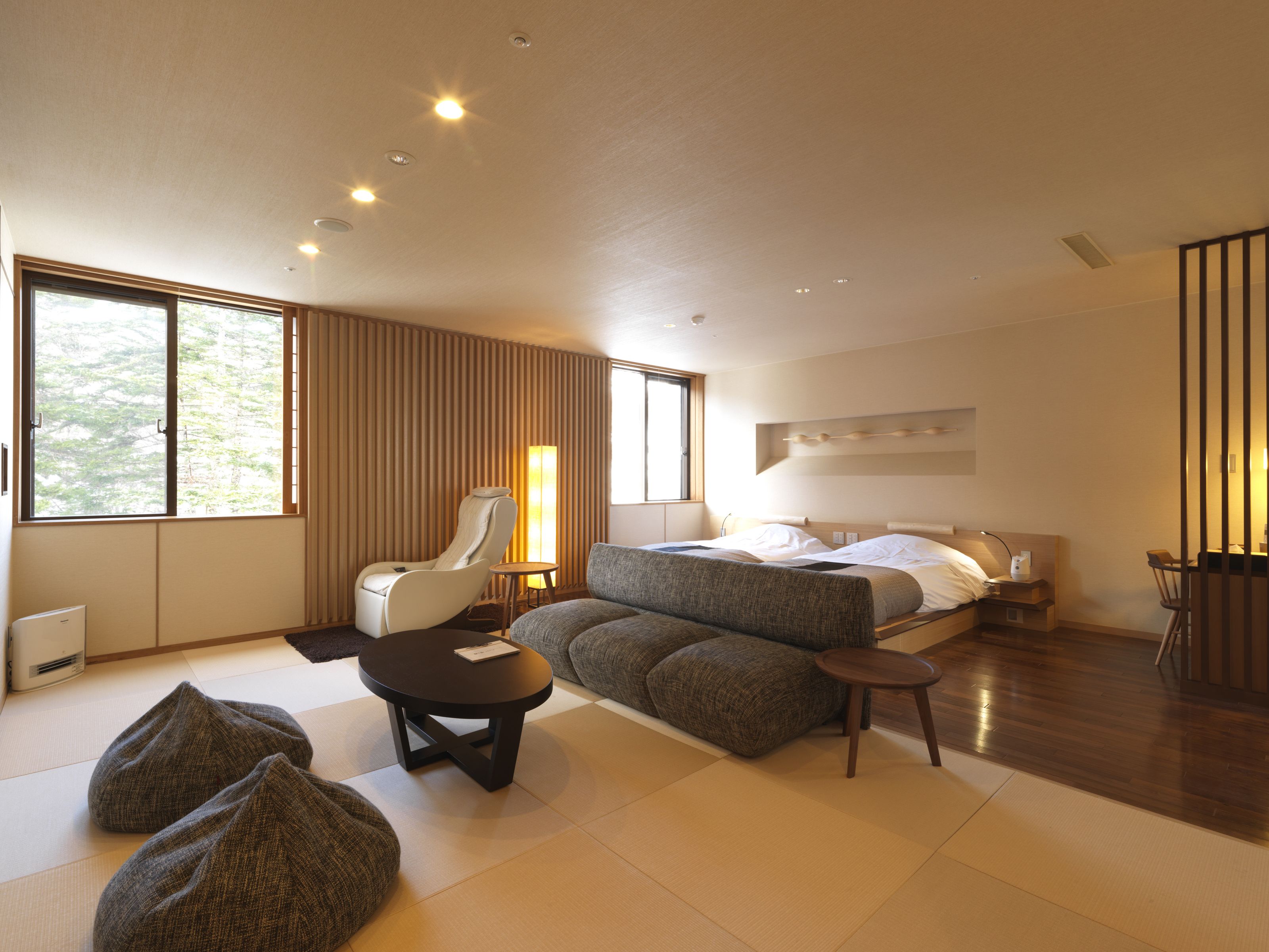 suite room with private open-air bath, non smoking | premium bedding, in-room safe, desk, blackout curtains