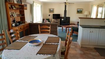 Ruby Cottage | Living area | TV, fireplace, DVD player