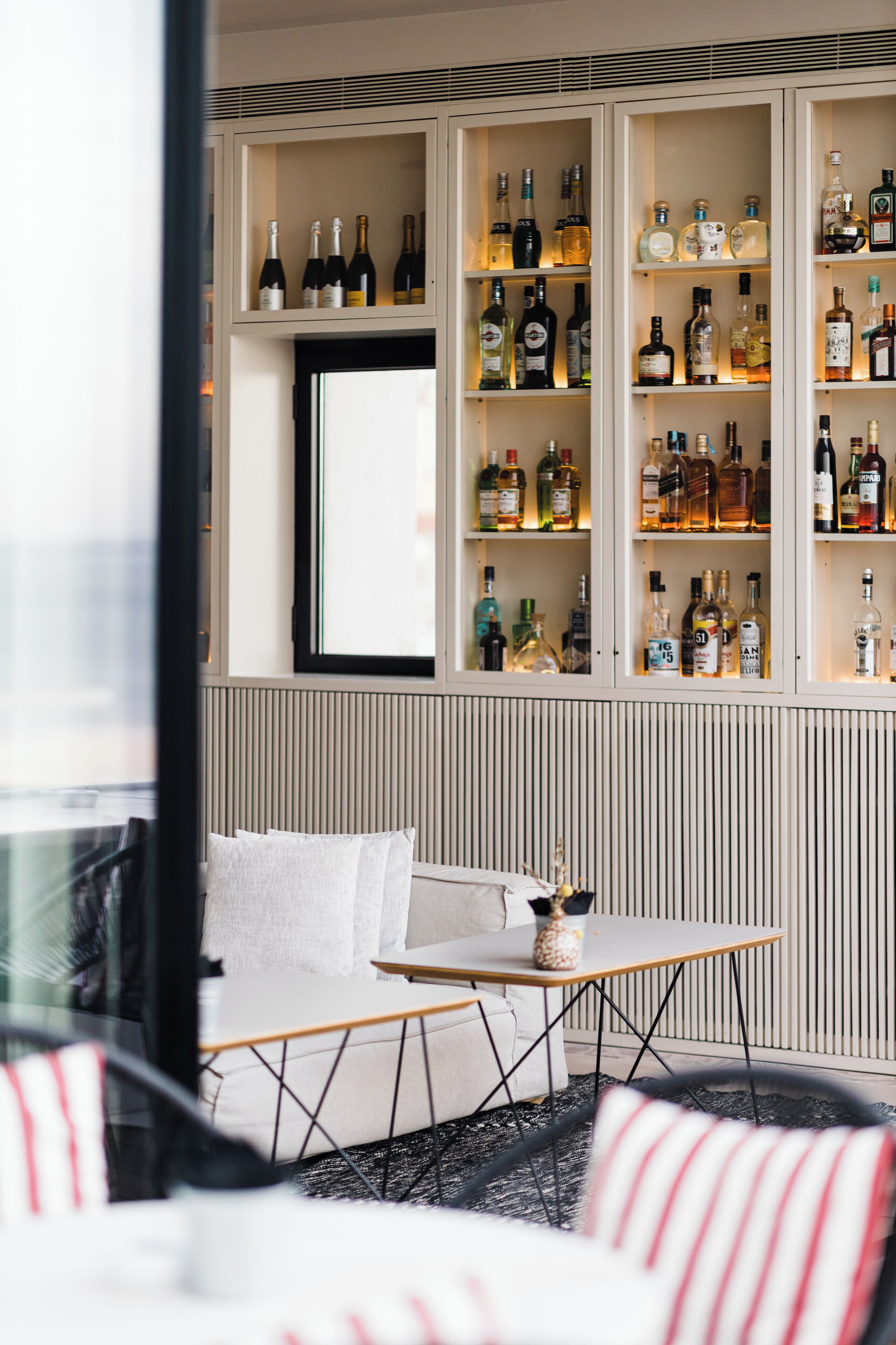 Bar auf der Dachterrasse