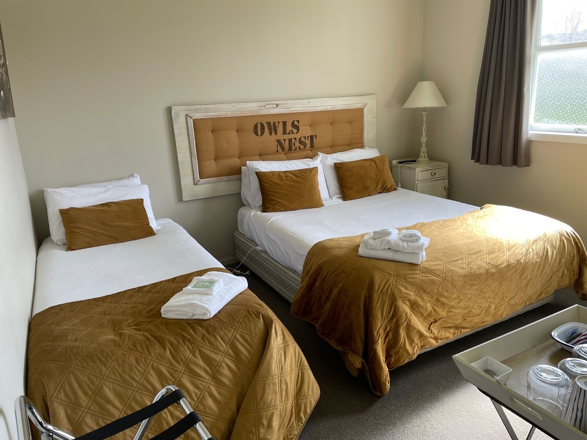Free WiFi, bed sheets