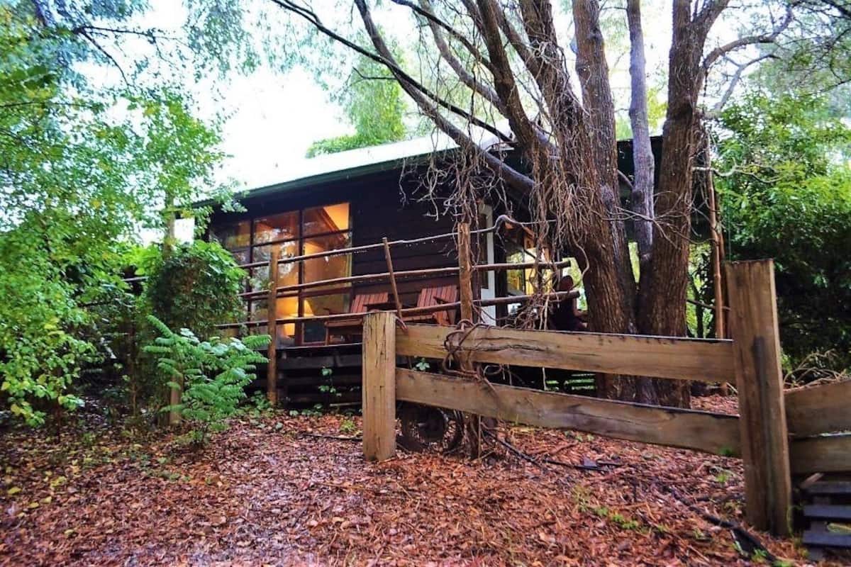 Cabane, 1 chambre, vue jardin, côté jardin