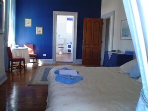 Free toiletries, hair dryer, towels