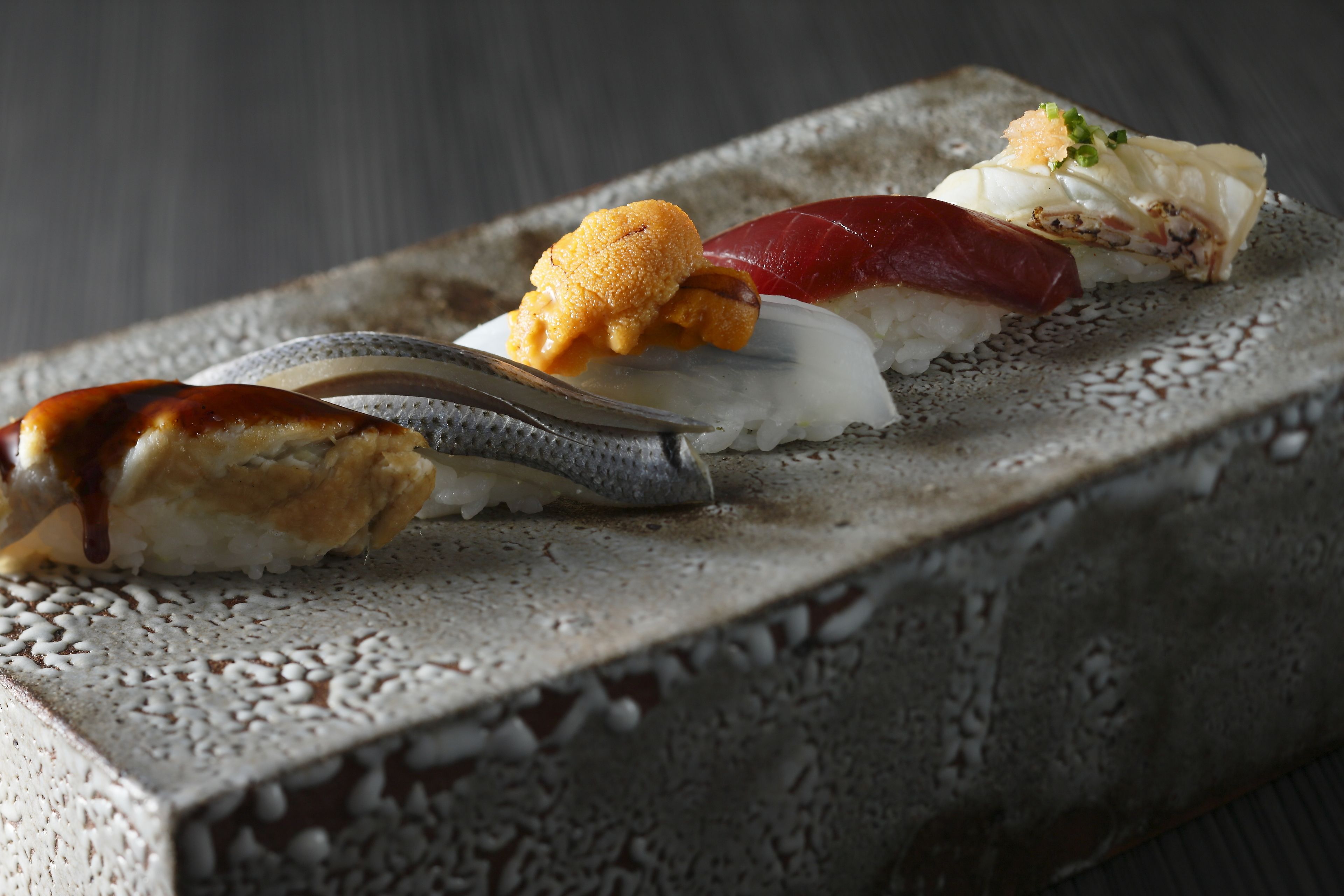 A dessert with various toppings.