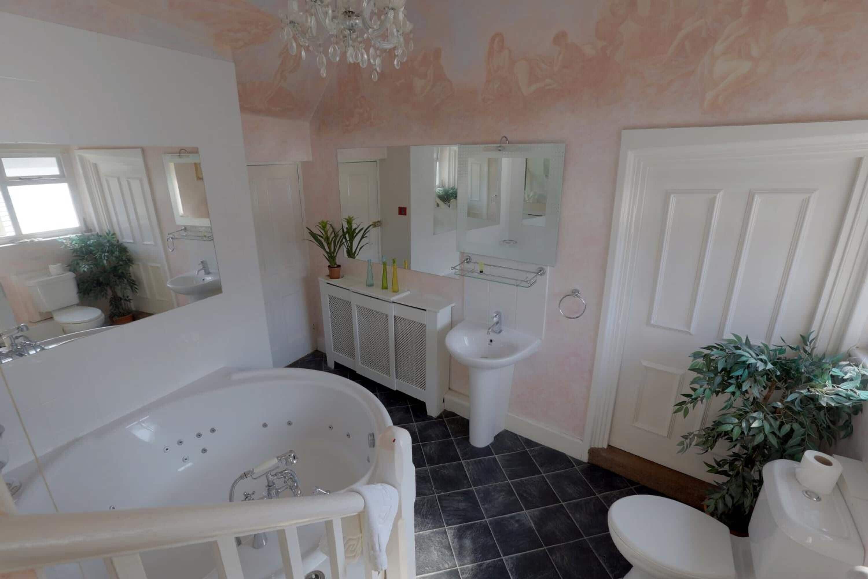 Free toiletries, hair dryer, bathrobes, towels