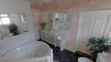 Free toiletries, hair dryer, bathrobes, towels