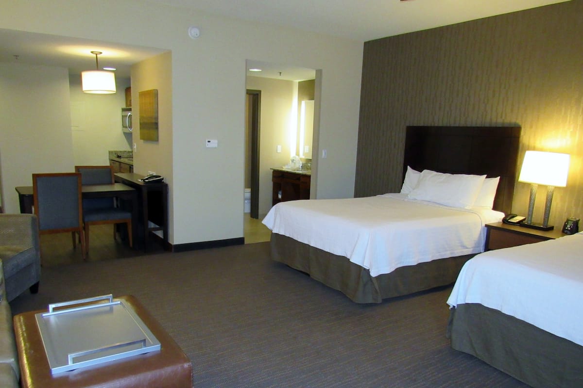 Studio, 2 Queen Beds, Accessible (Hearing) | Premium bedding, desk, cribs (free), rollaway beds (surcharge)