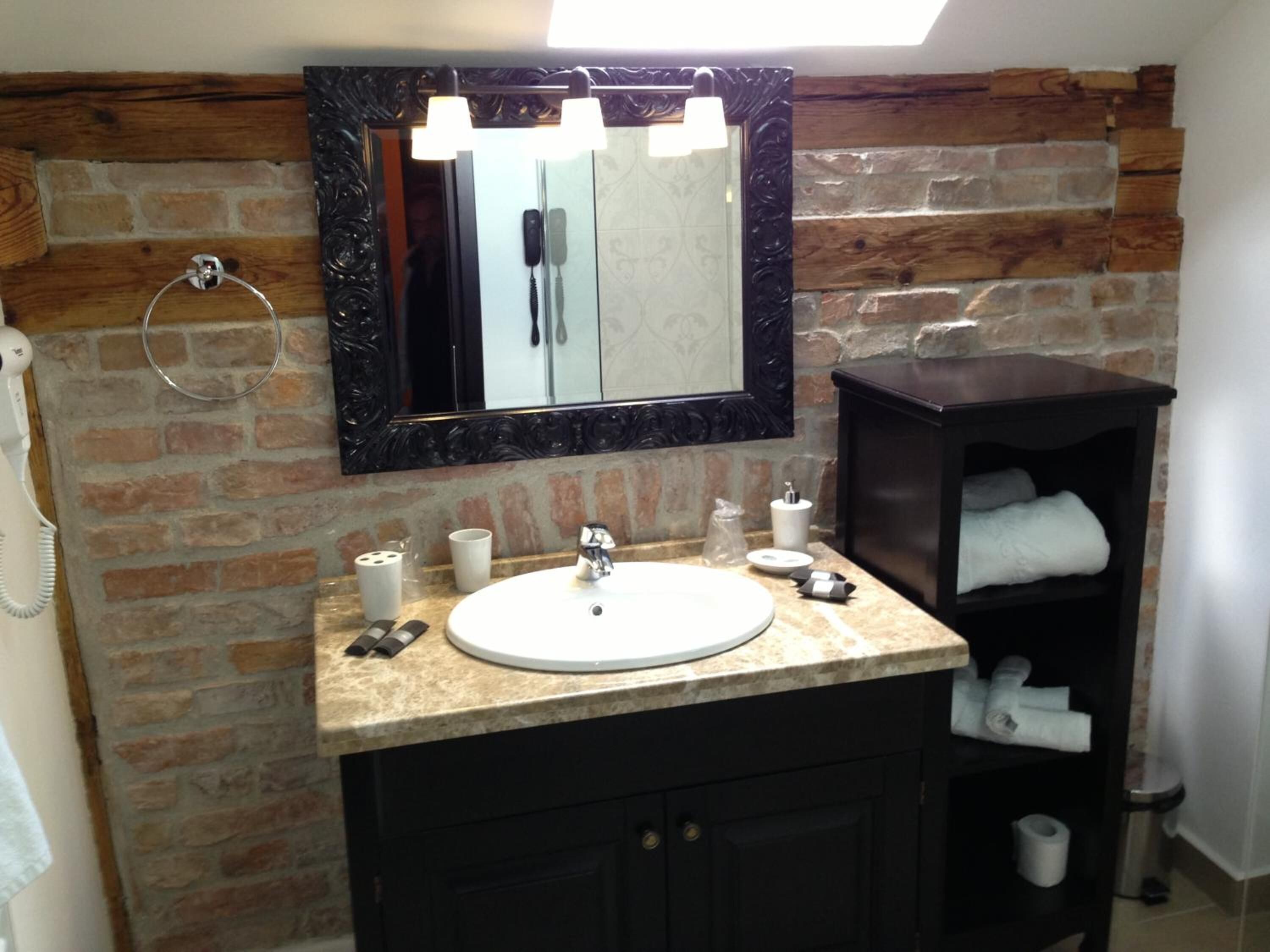 bathrobes, slippers, towels