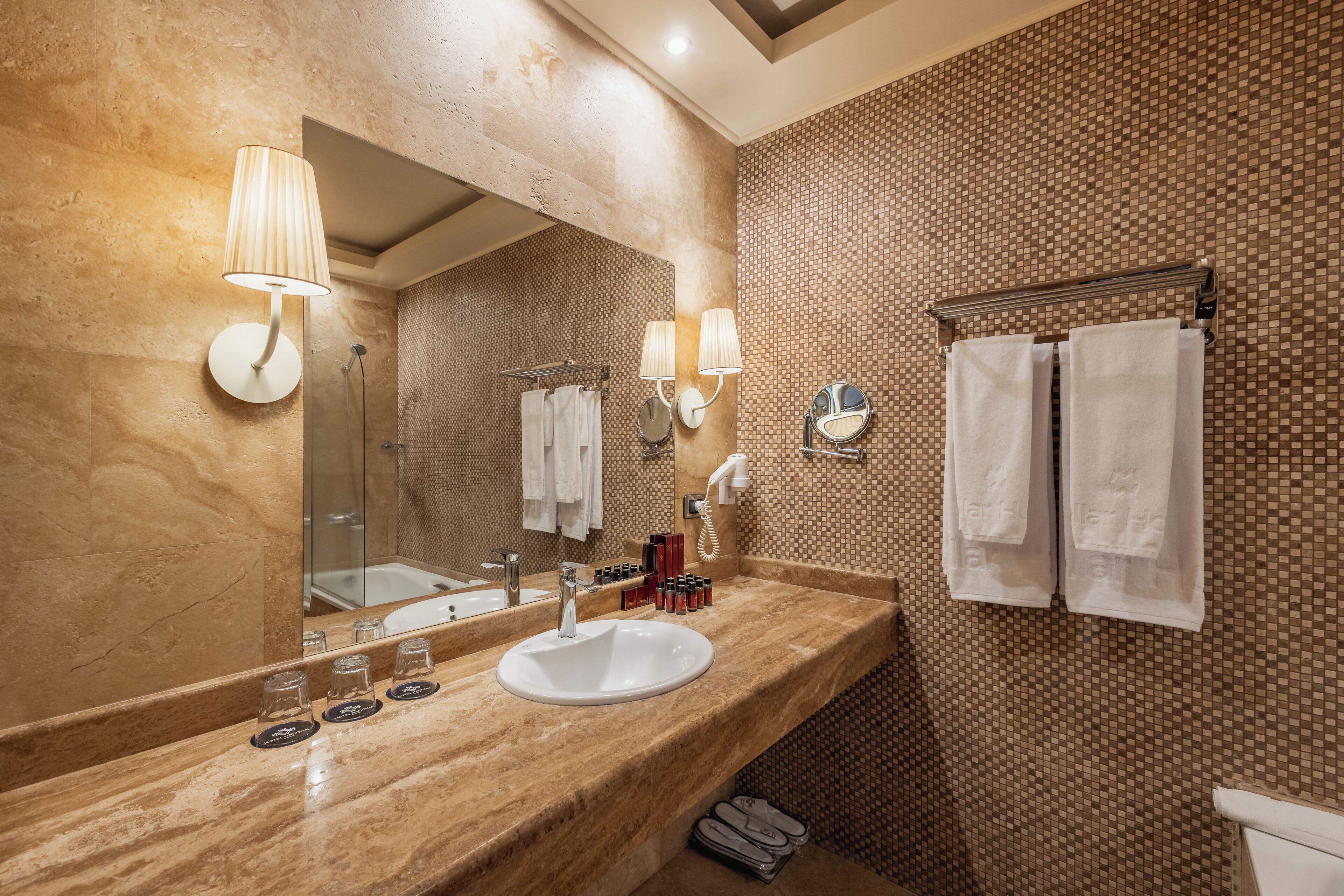 superior double or twin room | bathroom | designer toiletries, hair dryer, bathrobes, slippers