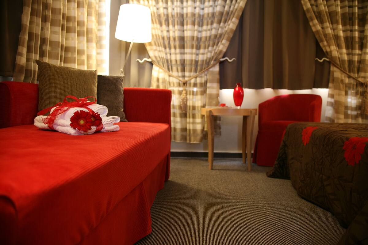 family duplex, sea view (maisonette) | living area | 32-inch lcd tv with satellite channels, tv