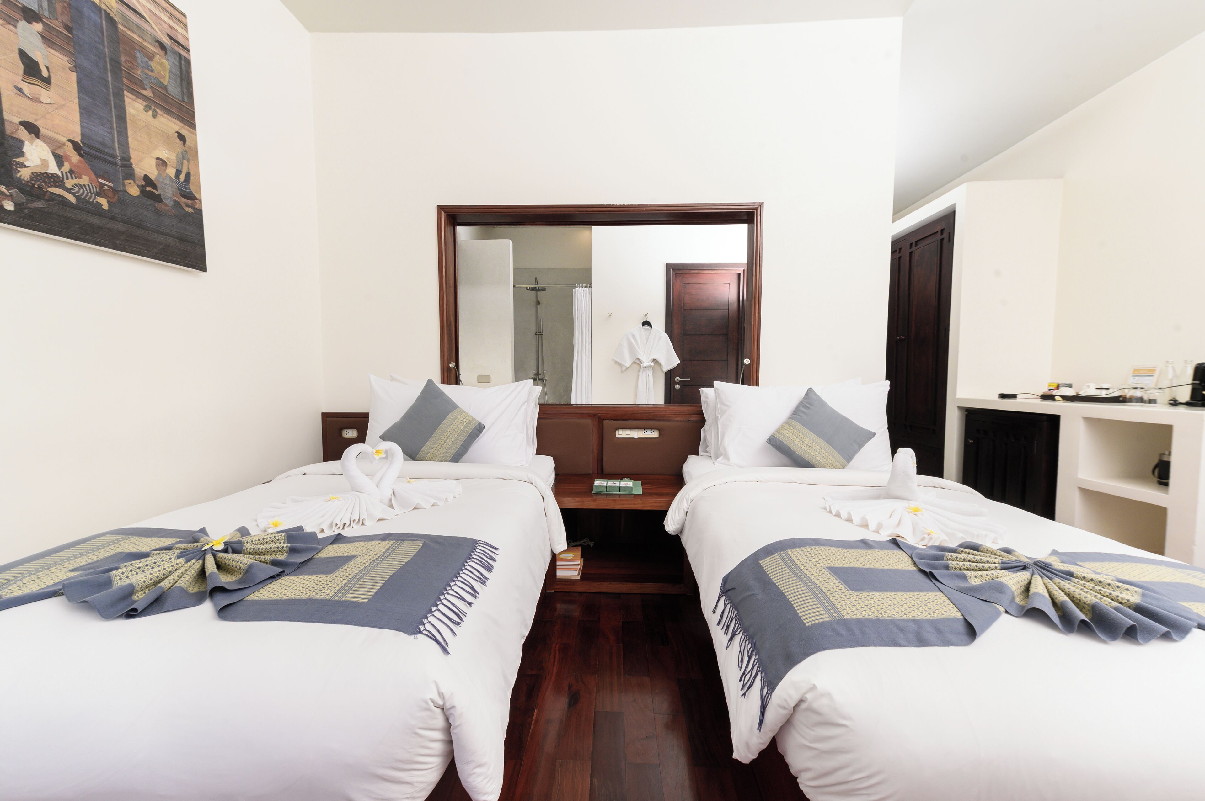 Superior Twin Room | Minibar, safe på rommet, individuelt dekorert og skrivebord