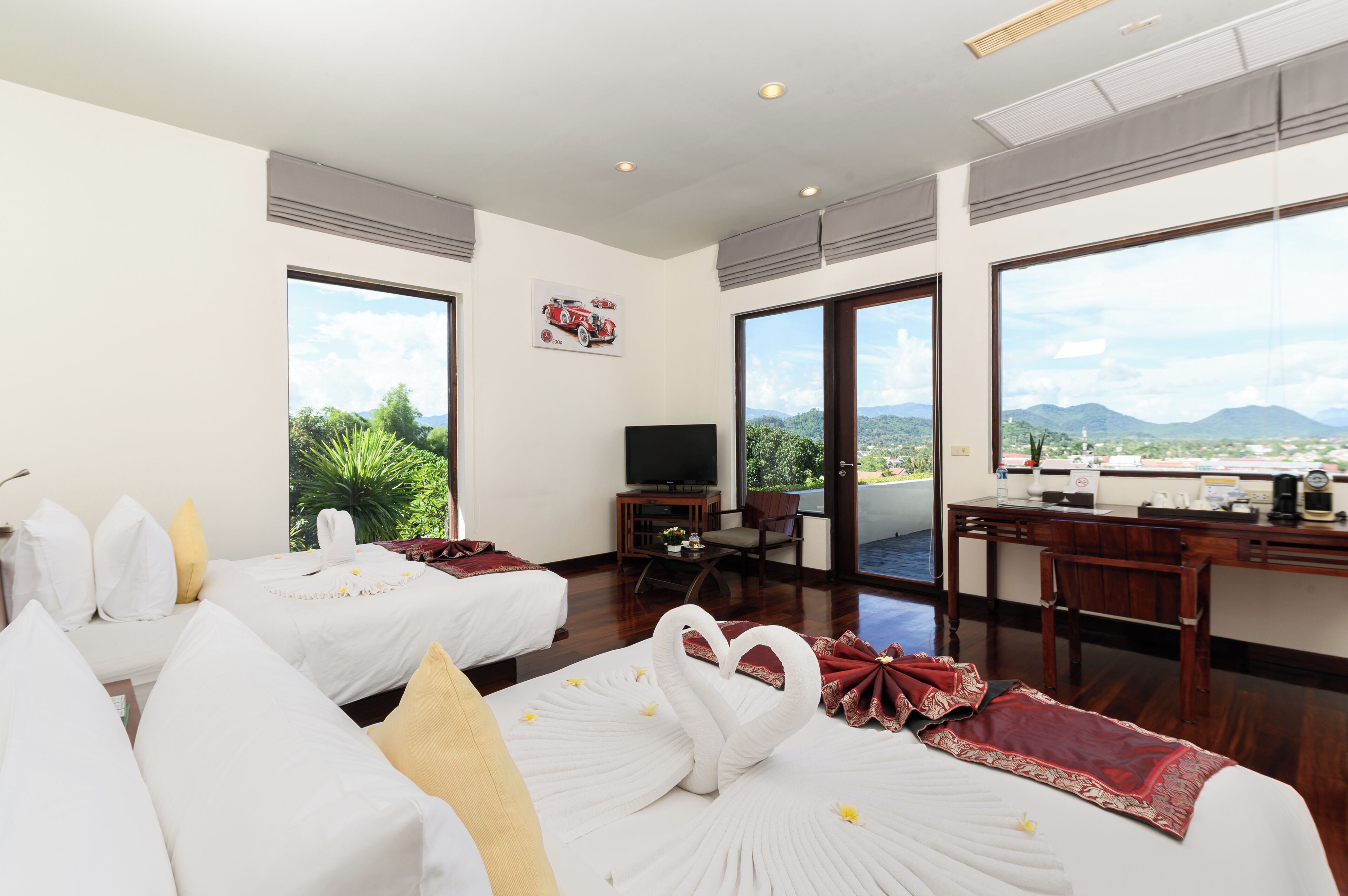 terrace twin room | 1 bedroom, minibar, in-room safe, individually decorated